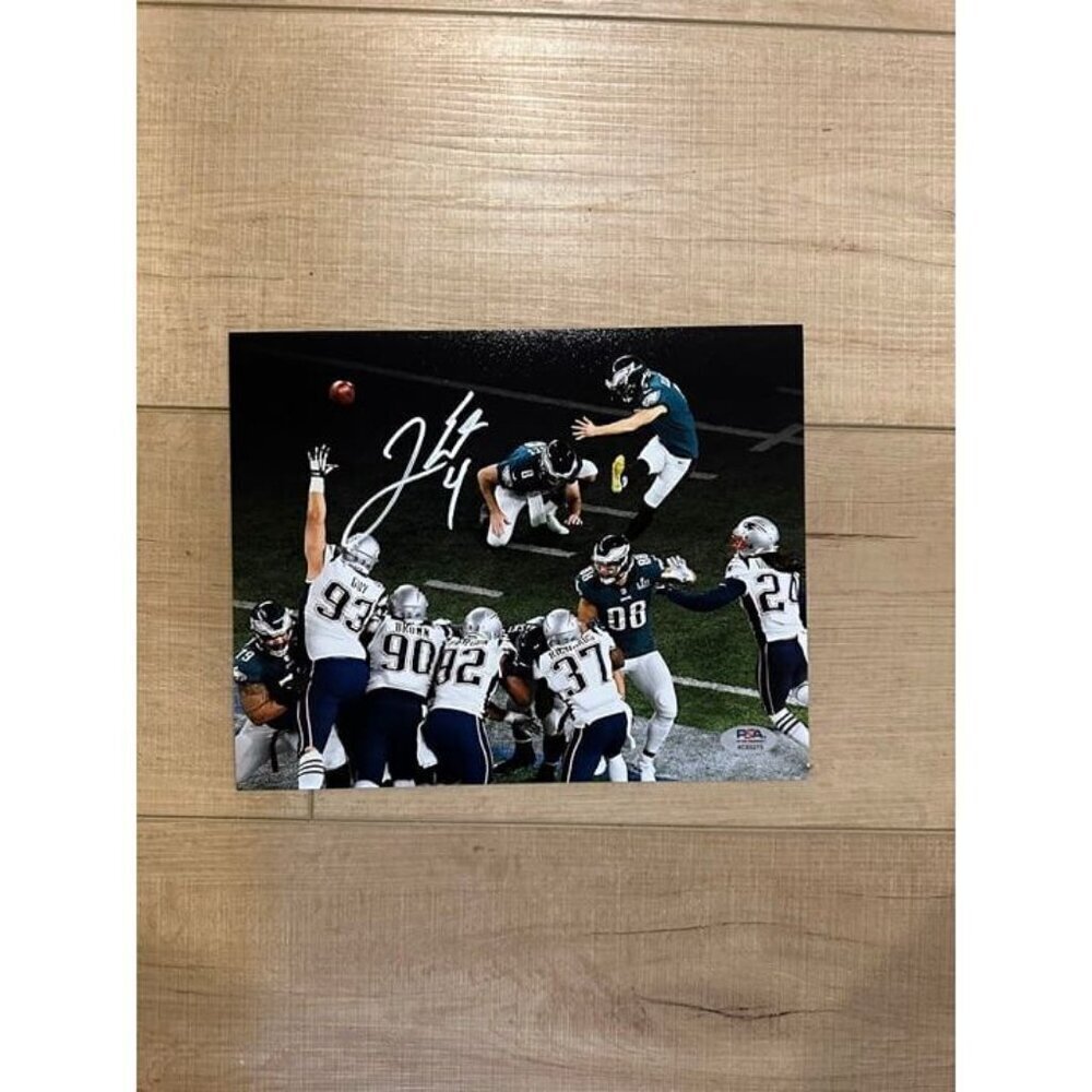 Jake Elliott signed autographed Philadelphia Eagles 8x10 SBLII Photo PSA